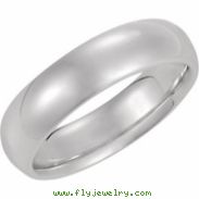 14K X1 White 06.00 MM COMFORT FIT BAND Comfort Fit Band