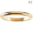 14K Yellow 02.50 MM Half Round Band