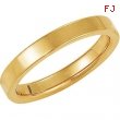 14K Yellow 03.00 MM Flat Comfort Fit Band