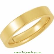 14K Yellow 04.00 MM Flat Comfort Fit Band