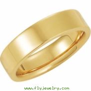 14K Yellow 05.00 MM Flat Comfort Fit Band