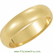 14K Yellow 05.00 MM Half Round Band