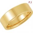 14K Yellow 06.00 MM Flat Comfort Fit Band