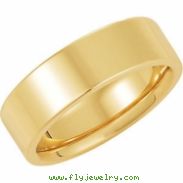 14K Yellow 06.00 MM Flat Comfort Fit Band