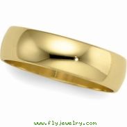 14K Yellow 06.00 MM Light Half Round Band