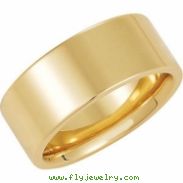 14K Yellow 08.00 MM Flat Comfort Fit Band