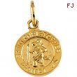 14K Yellow 08.00 MM St. Christopher Medal