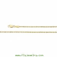 14K Yellow 1.0 MM DIAMOND CUT ROPE CHAIN (REPLACING CH510) 1.3 Mm Diam Cut Rope Chain