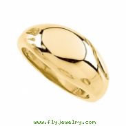 14K Yellow 10.00 MM Metal Fashion Ring