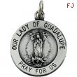 14K Yellow 12.00 MM Lady Of Guadalupe Medal