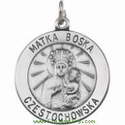 14K Yellow 12.00 MM Matka Boska Medal