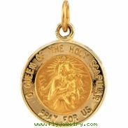 14K Yellow 12.00 MM Scapular Medal