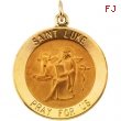 14K Yellow 12.00 MM St. Luke Medal