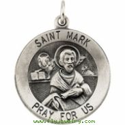 14K Yellow 12.00 MM St. Mark Medal