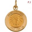 14K Yellow 12.00 MM St. Raphael Medal