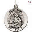 14K Yellow 12.00 MM St.anne Medal