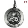 14K Yellow 12.00 MM St.lucy Medal