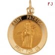 14K Yellow 15.00 MM St. Patrick Medal