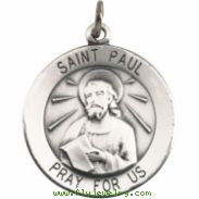 14K Yellow 15.00 MM St. Paul The Apostle Medal