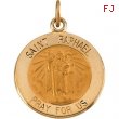 14K Yellow 15.00 MM St. Raphael Medal