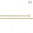 14K Yellow 16 INCH Solid Rope Chain