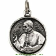 14K Yellow 17.00 MM Pope John Paul Ii Medal