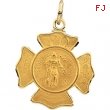 14K Yellow 17.00 MM St.florian Medal