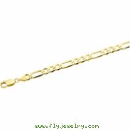 14K Yellow 18 INCH Figaro Chain