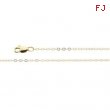 14K Yellow 18 INCH Lasered Titan Gold Cable Chain