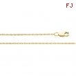 14K Yellow 18 INCH Lasered Titan Gold Rope Chain