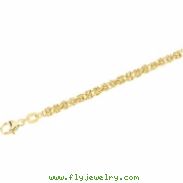 14K Yellow 18 INCH Solid Byzantine Chain