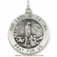 14K Yellow 18.00 MM Our Lady Of Fatima Medal