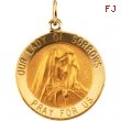 14K Yellow 18.00 MM Our Lady Of Sorrows Medal