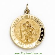 14K Yellow 18.00 MM ST. CHRISTOPHER US AIR FORCE MEDAL St. Christopher Us Air Force M