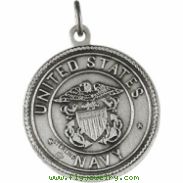 14K Yellow 18.00 MM ST. CHRISTOPHER US NAVY MEDAL St. Christopher/us Navy Medal