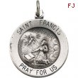 14K Yellow 18.00 MM St. Francis Medal