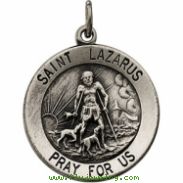 14K Yellow 18.00 MM St. Lazarus Medal