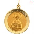 14K Yellow 18.00 MM St. Nicholas Medal