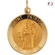 14K Yellow 18.00 MM St. Patrick Medal