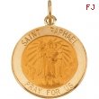 14K Yellow 18.00 MM St. Raphael Medal