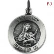 14K Yellow 18.00 MM St.lucy Medal