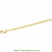 14K Yellow 20 INCH Solid Curb Chain