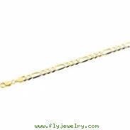 14K Yellow 20 INCH Solid Figaro Chain