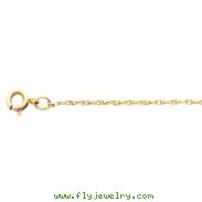 14K Yellow 20 INCH Solid Rope Chain