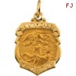 14K Yellow 20.00X14.00 MM St. Michael Medal