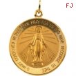 14K Yellow 22.00 MM Miraculous Medal