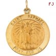 14K Yellow 22.00 MM St. Raphael Medal