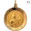 14K Yellow 22.00 MM St. Theresa Medal