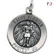 14K Yellow 22.00 MM St.florian Medal