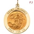 14K Yellow 22.00 MM St.michael Medal